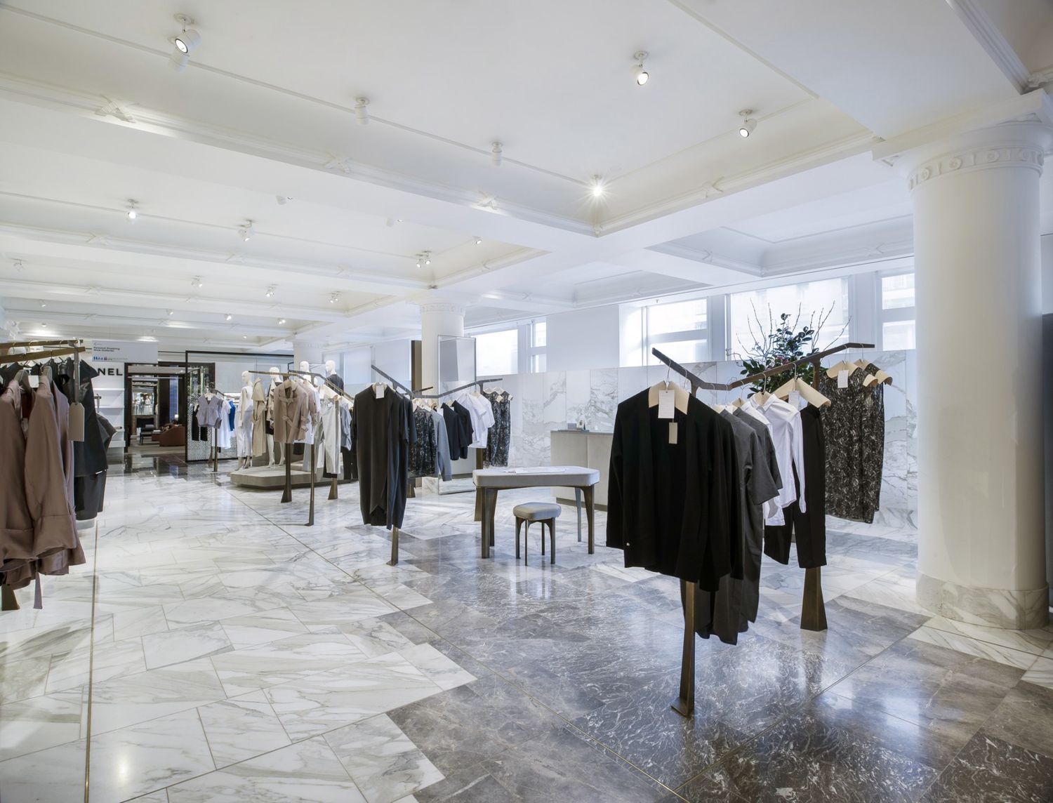 The Eastern Room, Selfridges second floor, marble floors and classical columns
